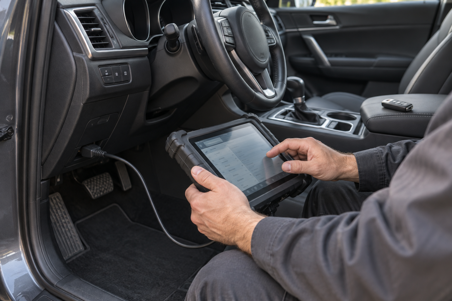 Programmation de clé avec une tablette de diagnostic