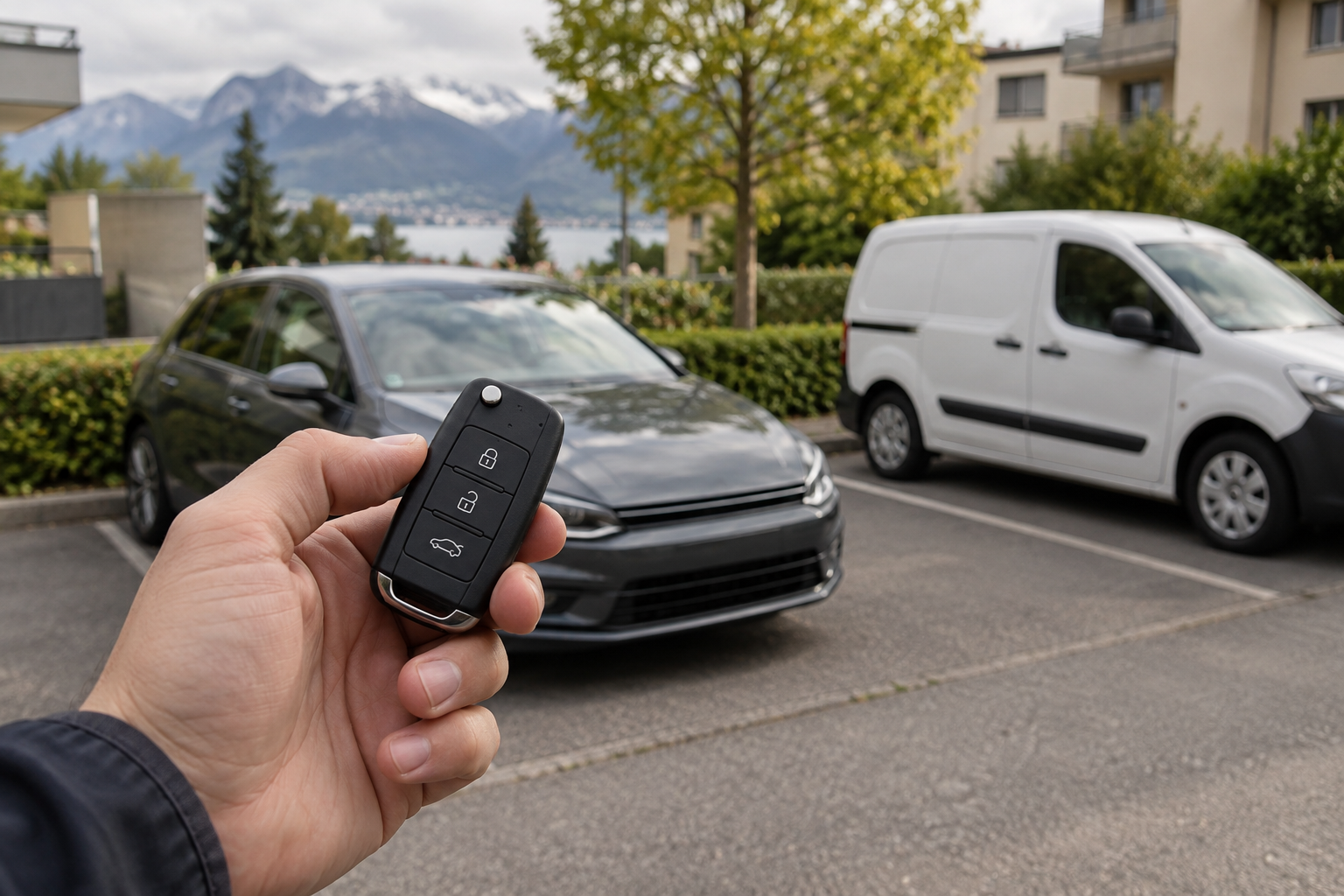 Clé automobile et véhicule de service mobile